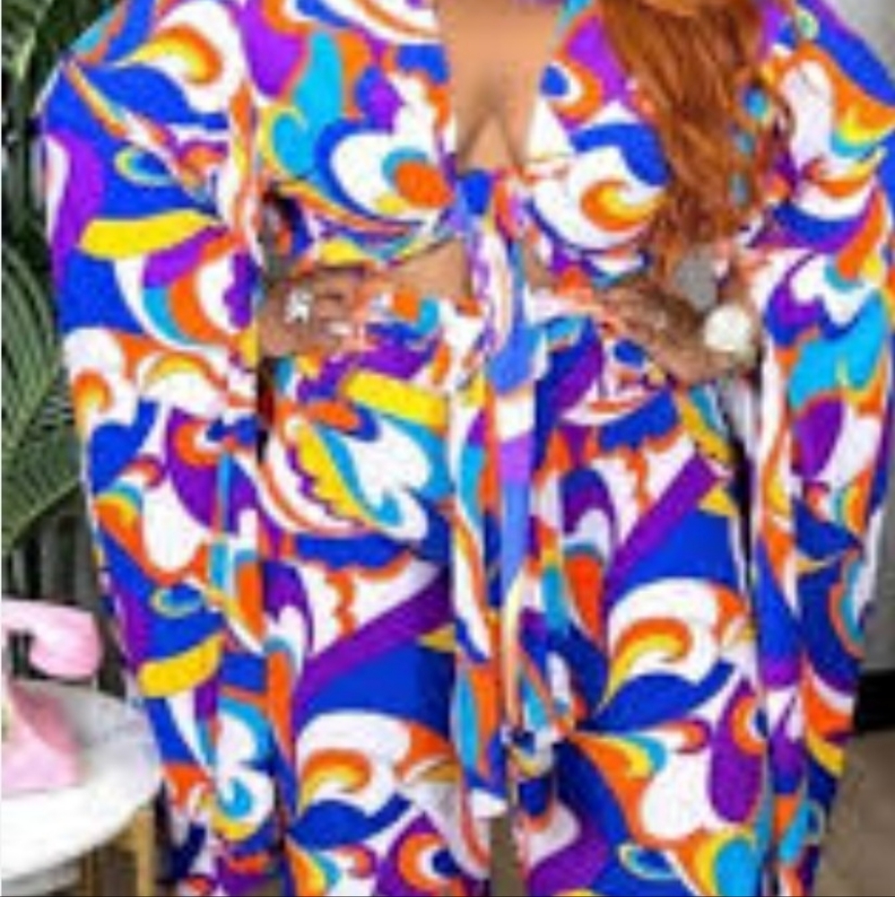 Plus Size Funkadelic 2pc Wide Sleeve Set.